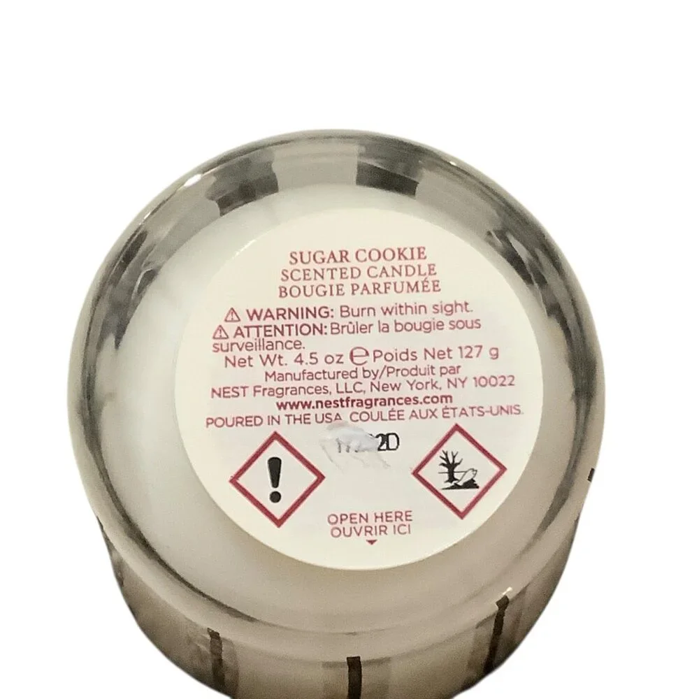 Nest Fragrances Sugar‎ Cookie Scented Candle In Glass Jar 4.5 Oz Home Decor